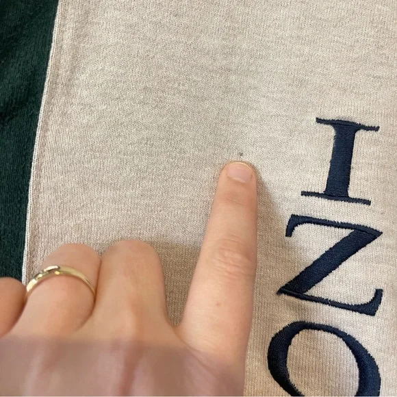 Mens Vintage Izod Sport Rugby Polo Shirt sz XL Colorblock Long Sleeve 90s 80s - Picture 2 of 13